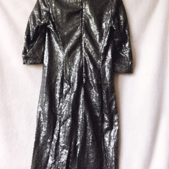 New York & Company Gray Sequin Sheath Dress - Picture 4 of 7